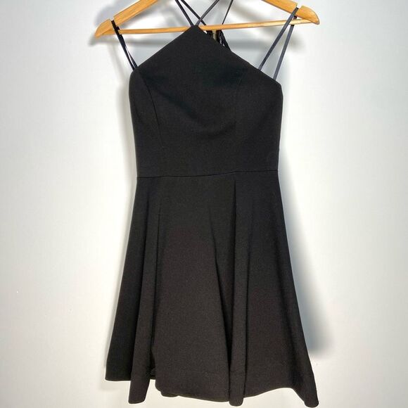 Black Mini Homecoming Dress Lace Back Semi Formal Hoco Party Chic Whimsigoth - Picture 3 of 10